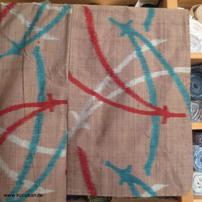 Meisen Komon Kimono mit riesigen Kiefernnadeln, antik