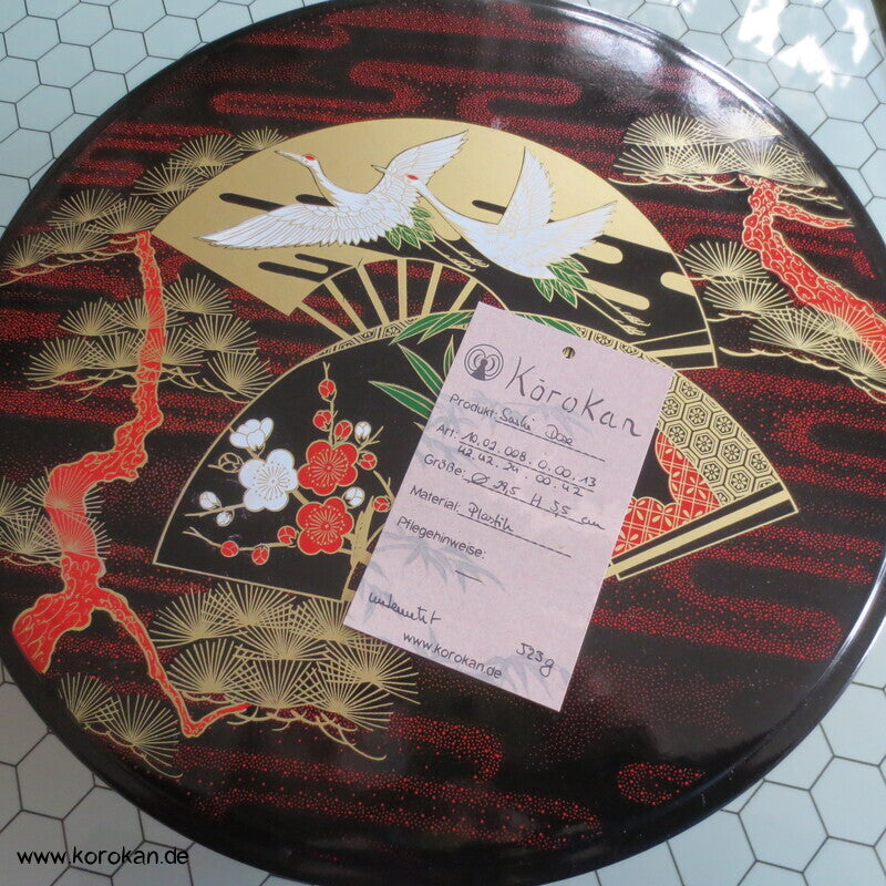 Sushi Box - flache runde Deckeldose - Plastik