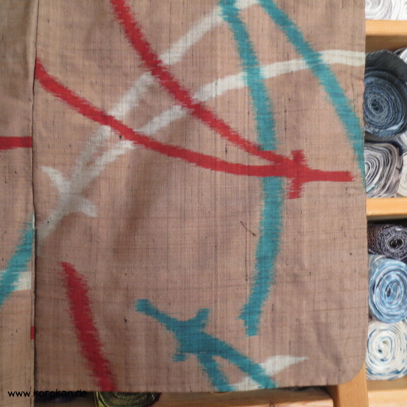 Meisen Komon Kimono mit riesigen Kiefernnadeln, antik