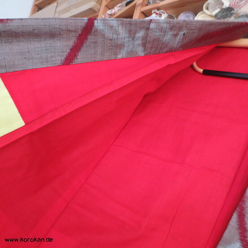 Meisen Komon Kimono mit riesigen Kiefernnadeln, antik