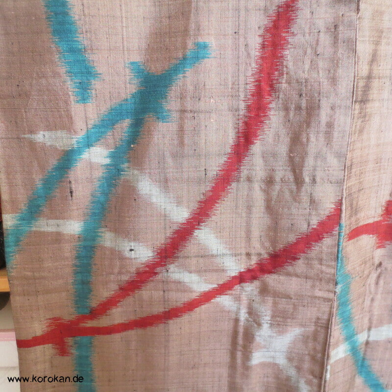 Meisen Komon Kimono mit riesigen Kiefernnadeln, antik
