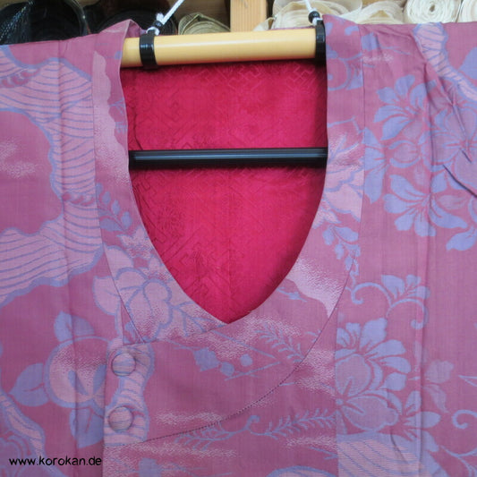 antiker Jacquard Seiden Michiyuki Kimono Mantel