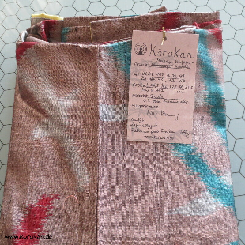 Meisen Komon Kimono mit riesigen Kiefernnadeln, antik