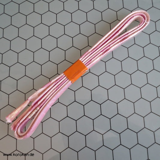 rosa weiße Wellen Obijime, Seide