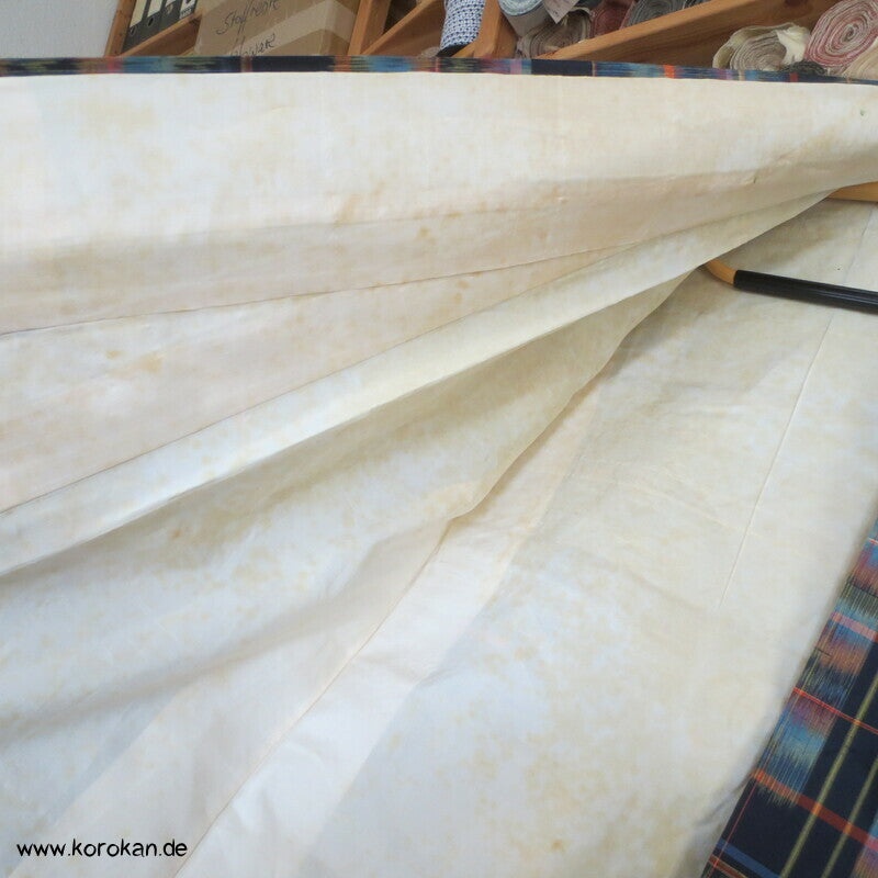 Tsumugi Seiden Kimono mit Kasuri Karo
