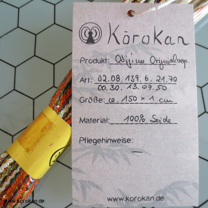 regenbogenbunter Obijime, Seide