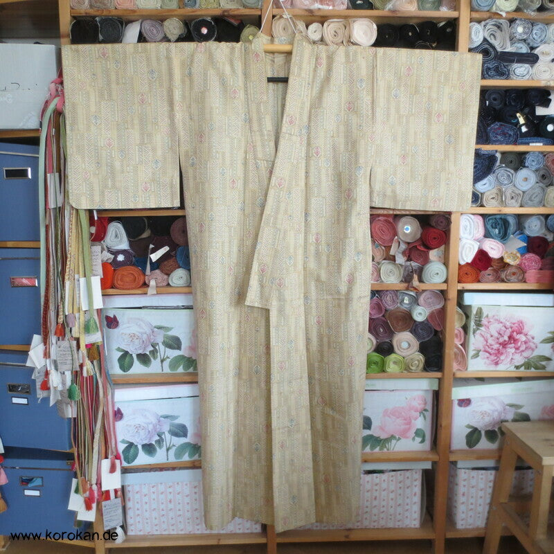 Seide/ Wolle Kasuri Hitoe Kimono