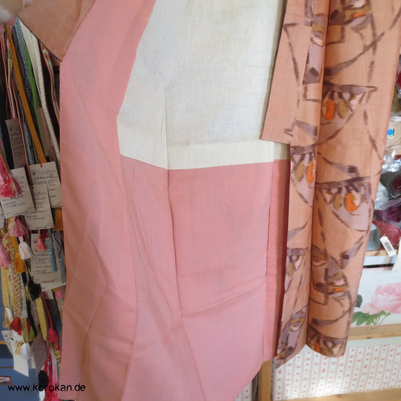 Fächermuster Meisen Seiden Komon Kimono