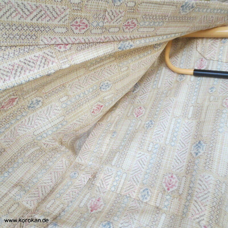 Seide/ Wolle Kasuri Hitoe Kimono