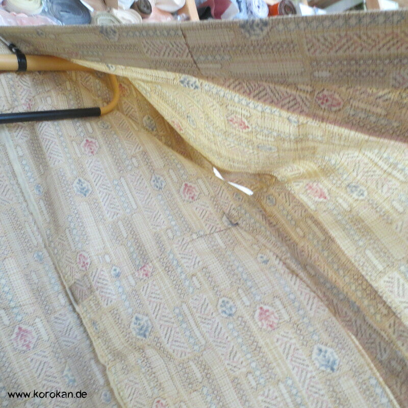 Seide/ Wolle Kasuri Hitoe Kimono