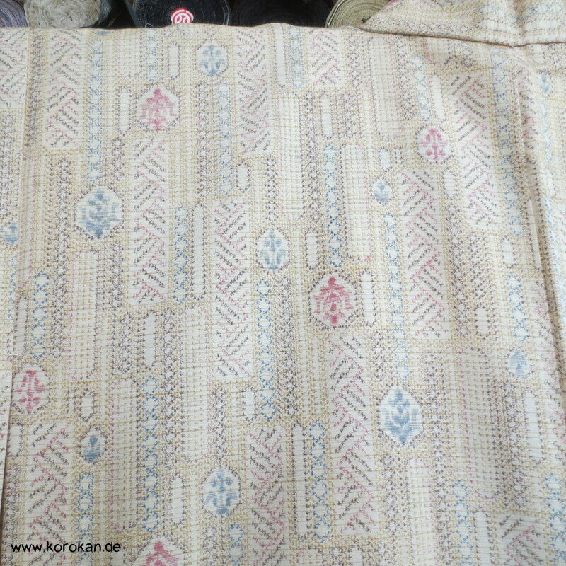 Seide/ Wolle Kasuri Hitoe Kimono