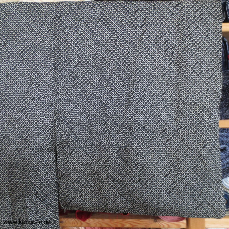 Full Shibori weiß - schwarz Haori - Jacke