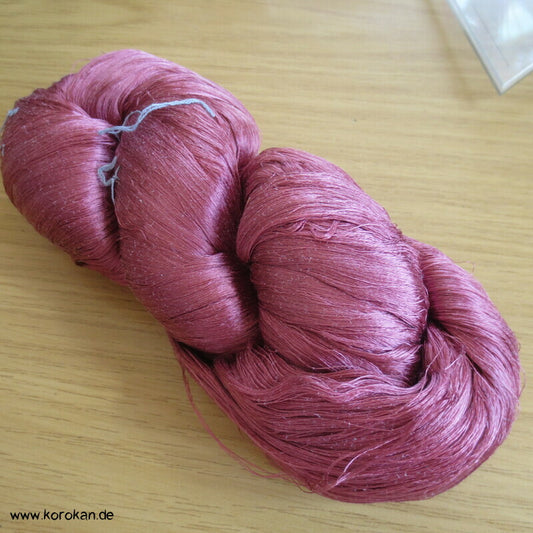 gedeckt pinkfarbenes Seidengarn zum Weben aus japanischer Obi Werkstatt