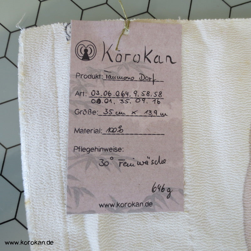 Dorf / Stadtszenen Kimono Seiden Chirimen Crepe