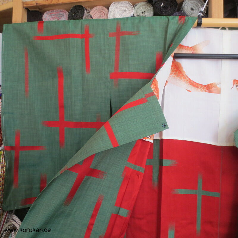 lange Kasuri Kreuzungen Michiyuki Jacke, Koi Futter
