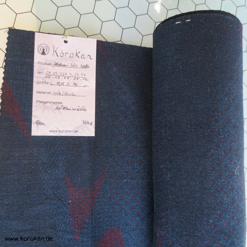 Kimono Stoffrolle Jacquard Wolle Seide abstrakte Welle