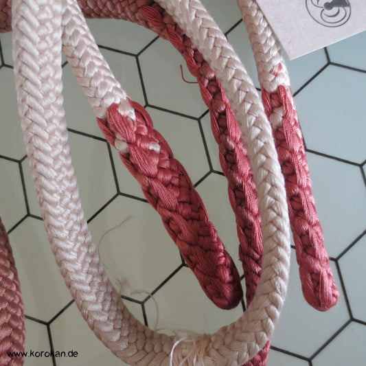 rosa Verlauf, ohne Troddeln mit runden Enden Obijime