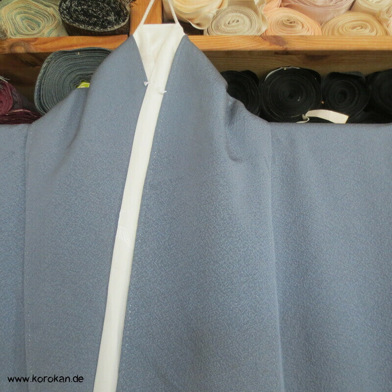 Kraniche über Wellen japanischer Iro Tomesode Seidencrepe Kimono