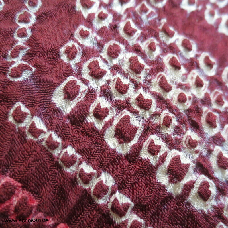 Full Shibori Netzmuster Seidendamast Haori Kimono Jacke, mit Himo