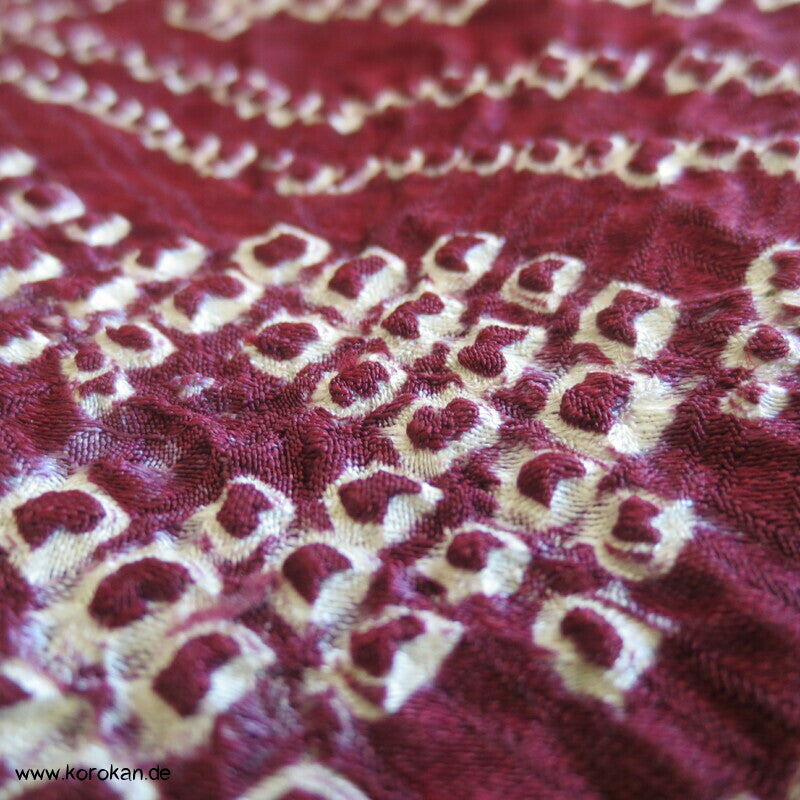 Full Shibori Netzmuster Seidendamast Haori Kimono Jacke, mit Himo