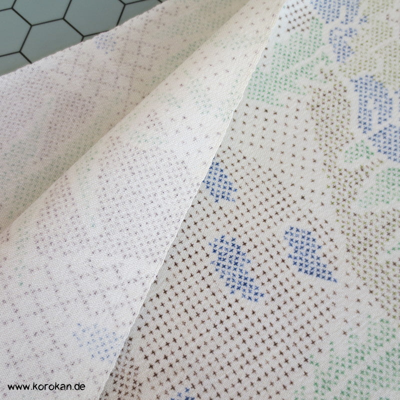 Landschaft Druck Kasuri Kimono Wolle