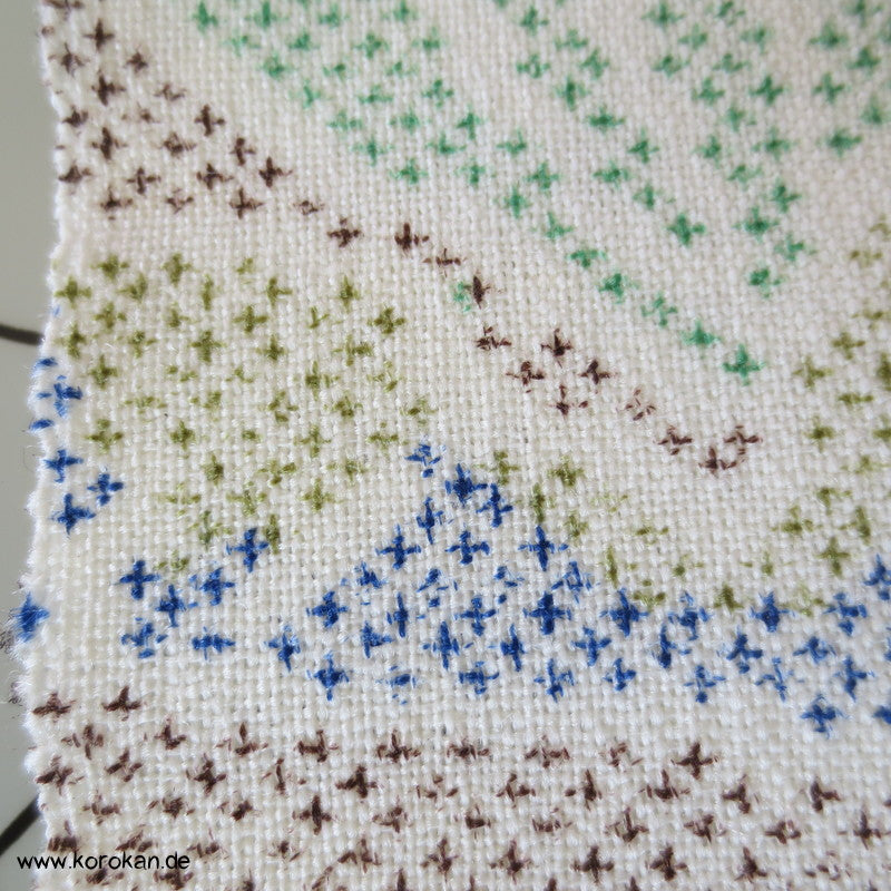 Landschaft Druck Kasuri Kimono Wolle