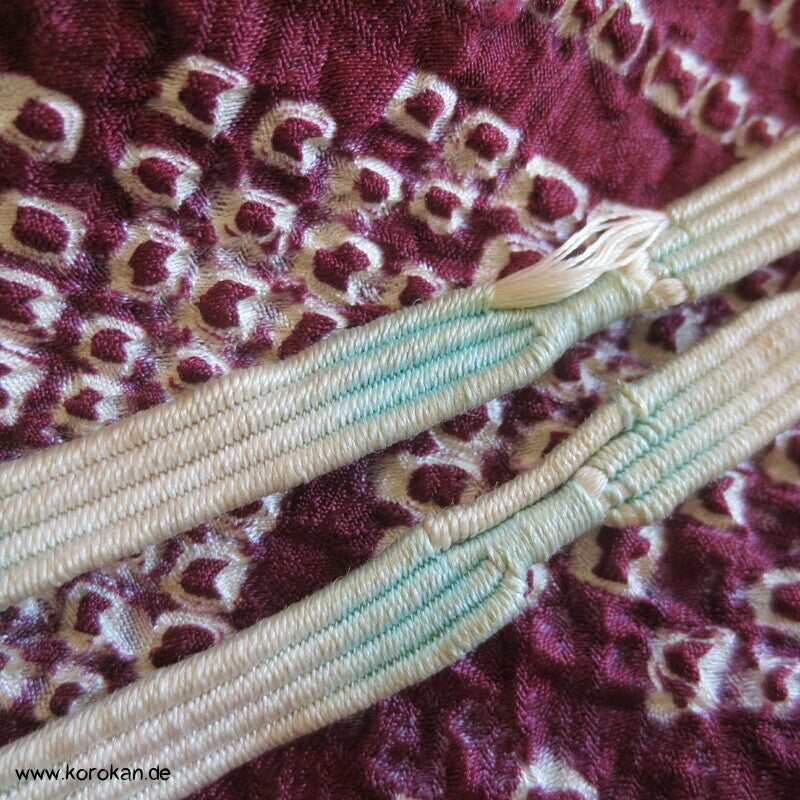 Full Shibori Netzmuster Seidendamast Haori Kimono Jacke, mit Himo