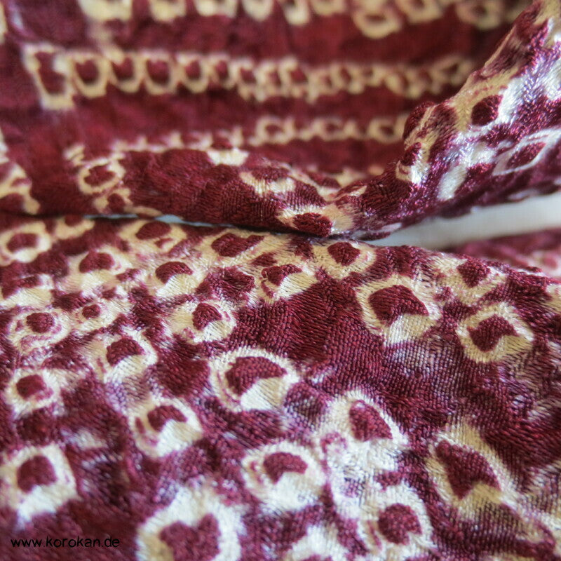 Full Shibori Netzmuster Seidendamast Haori Kimono Jacke, mit Himo