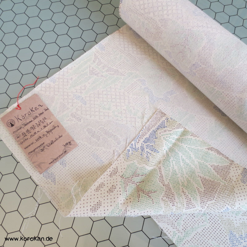 Landschaft Druck Kasuri Kimono Wolle