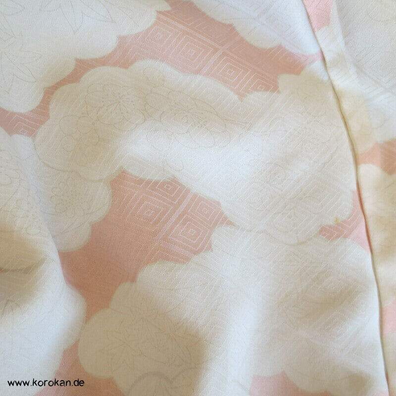Full Shibori Netzmuster Seidendamast Haori Kimono Jacke, mit Himo