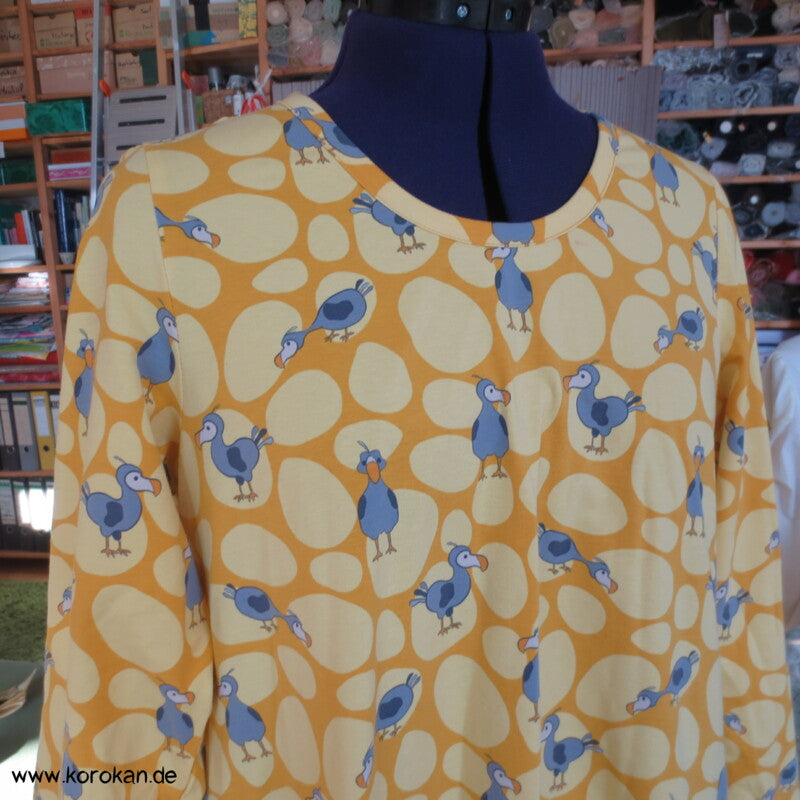 Baumwolljersey Dodo Langarm Shirt A Linie, Gr. L