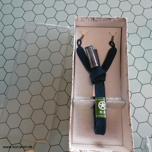 dunkelblaue Seide Männer Haori Himo - mit Box