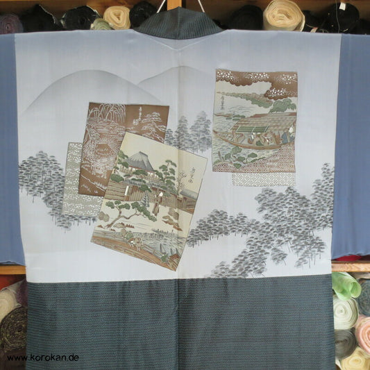 Kikko Oshima Tsumugi Seiden Haori Jacke