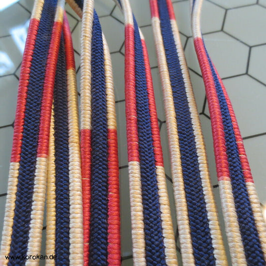 blau weiß rot Obijime, Seide,