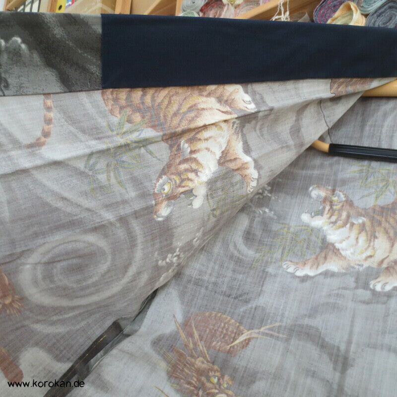 Tiger und Drache Juban Unterkimono, Wollmuslin