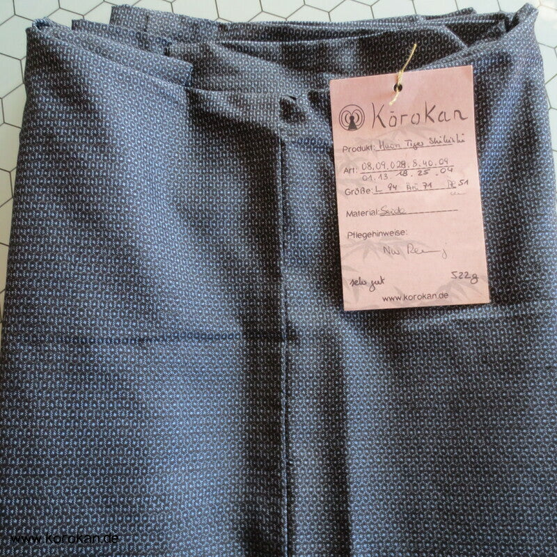 Männer Haori Kimono Jacke Tsumugi Seide, Seidenfutter Shikishi