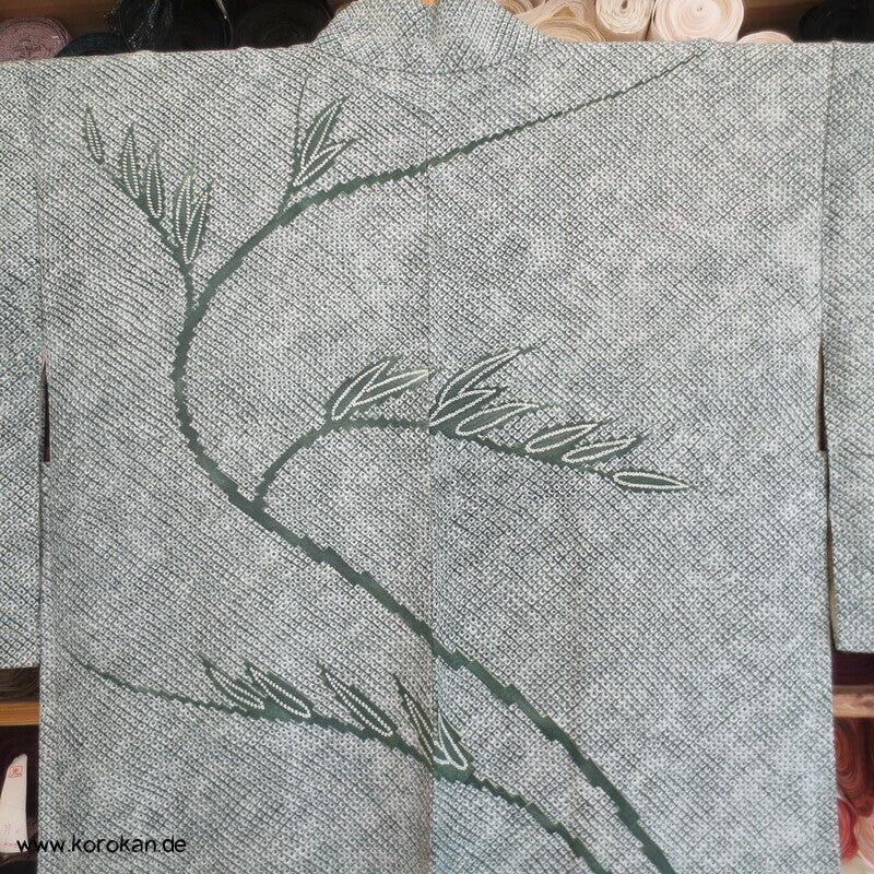 Grashalme Kanoko Dot Haori Kimono Jacke, mit Himo