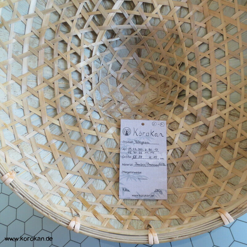 runder Bambushut, Takegasa, Asanohageflecht