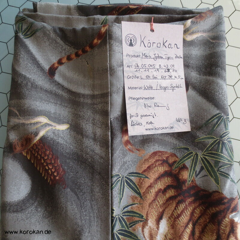 Tiger und Drache Juban Unterkimono, Wollmuslin