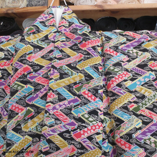 Floating World Stege über Wasser Komon Kimono