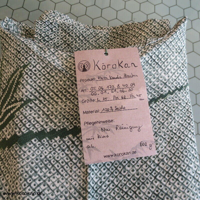 Grashalme Kanoko Dot Haori Kimono Jacke, mit Himo