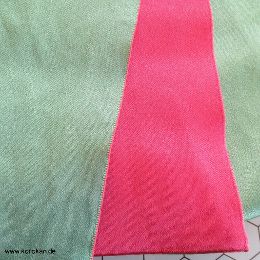 Han Haba Kimono Gürtel blassgrün blassrot zweiseitig