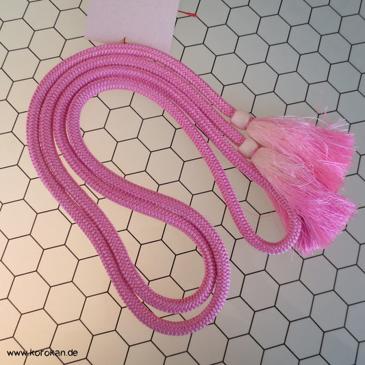 pink - weißer Kordel Obijime, Troddel mit Farbverlauf