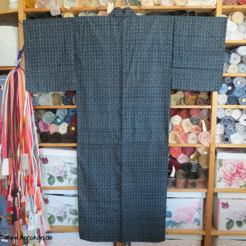 Woll Kasuri Kreuze Komon Kimono
