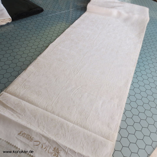 natur Kakeshita Hochzeits Kimono Seiden Matelassé