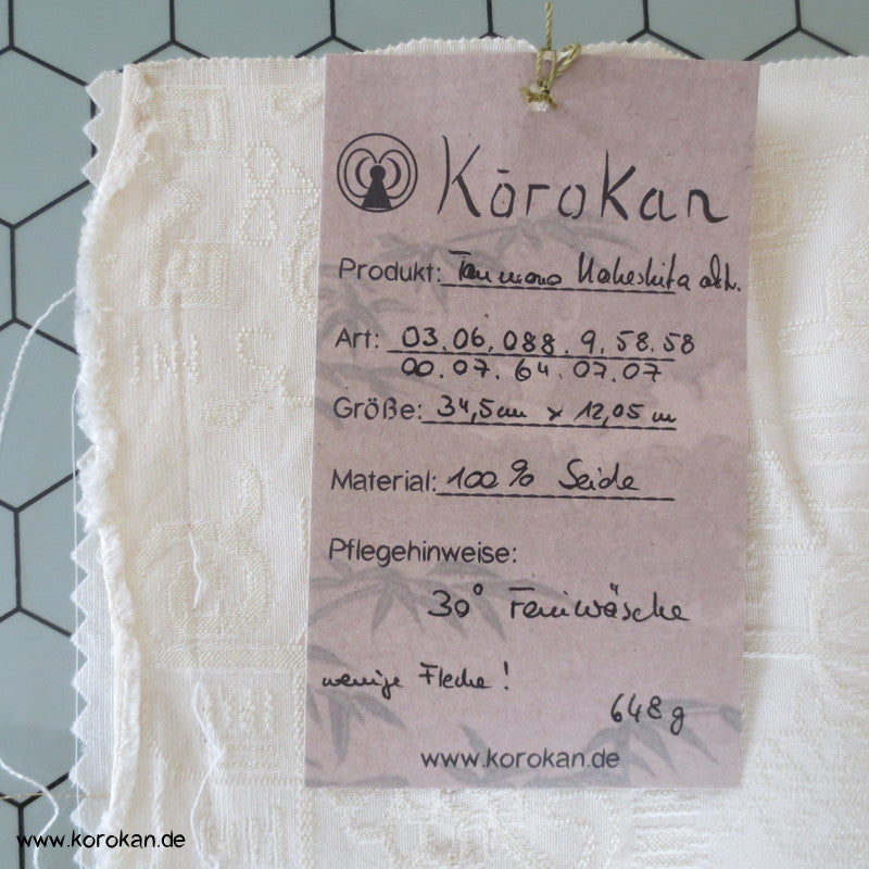 natur Kakeshita Hochzeits Kimono Seiden Matelassé