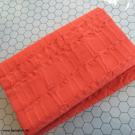 japanischer handgewebter Baumwoll Nagoya Obi Strukturkaro