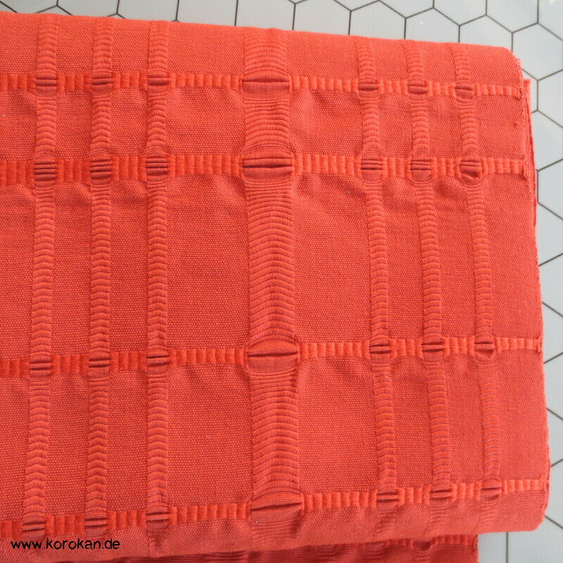 japanischer handgewebter Baumwoll Nagoya Obi Strukturkaro