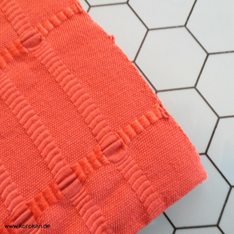 japanischer handgewebter Baumwoll Nagoya Obi Strukturkaro