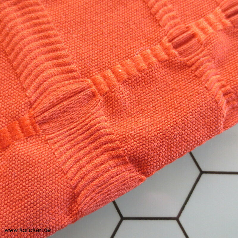 japanischer handgewebter Baumwoll Nagoya Obi Strukturkaro